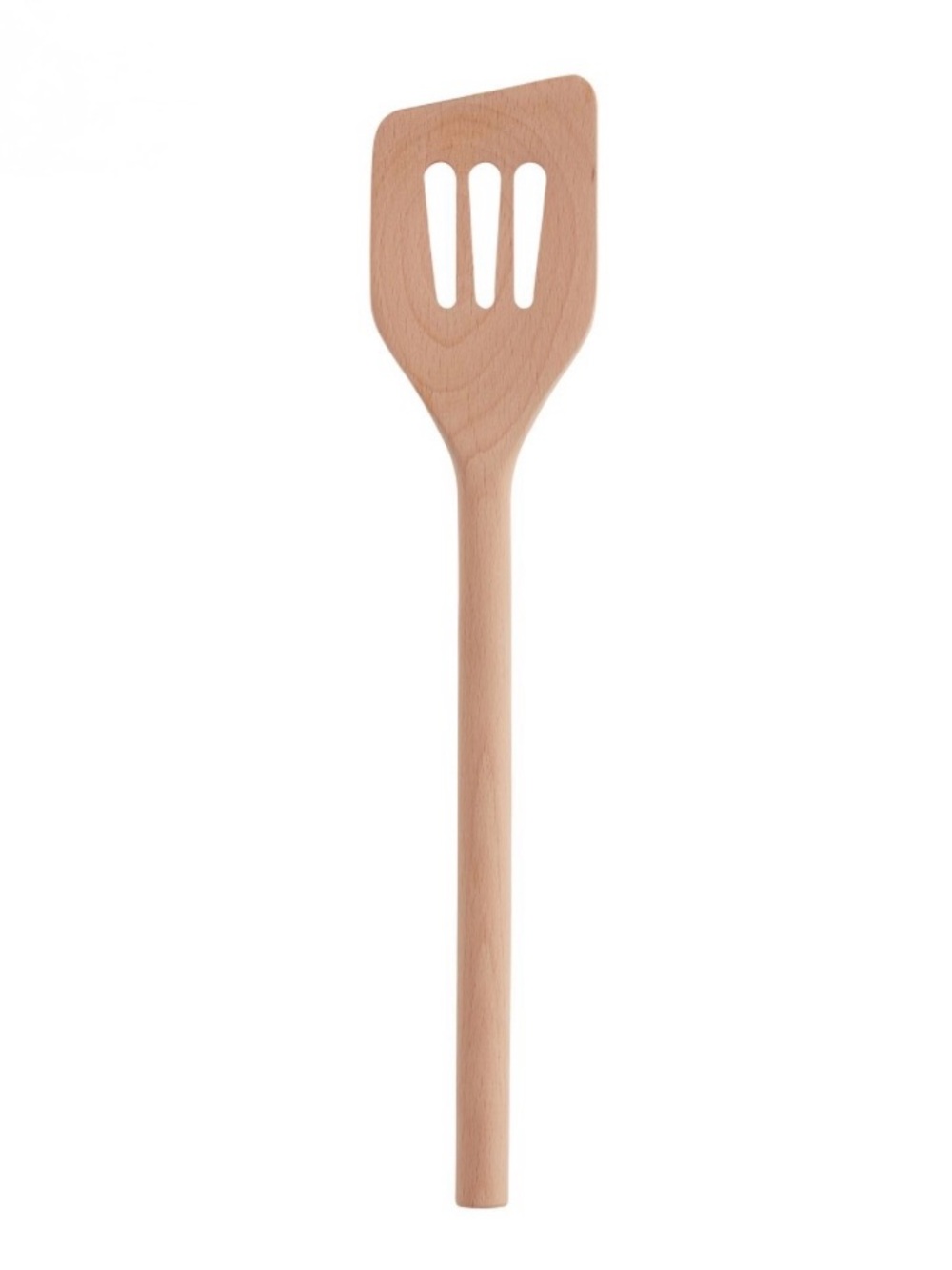 Wooden Beechwood Slotted Spatula - Natural